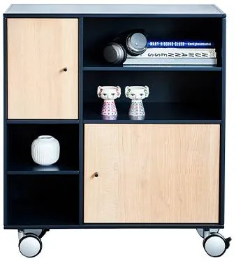 Kidi Square Classic bogkasse med hjul - 34 cm